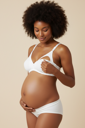 Cotton Nursing Bra Ecru - 6010