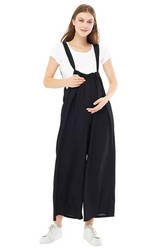 Seasonal Knit Maternity-Nursing Jumpsuit Black - TT6120