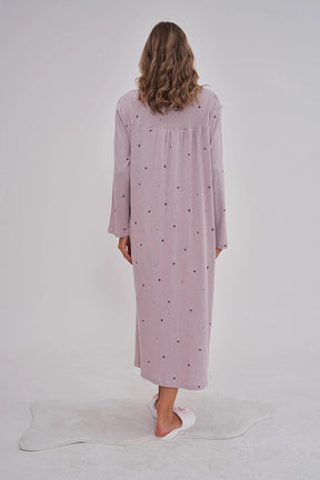 Heart Plus Size Maternity & Nursing Nightgown Lilac - 6152
