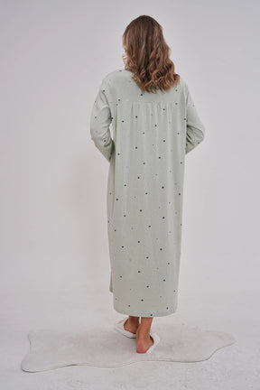Heart Plus Size Maternity & Nursing Nightgown Green - 6152