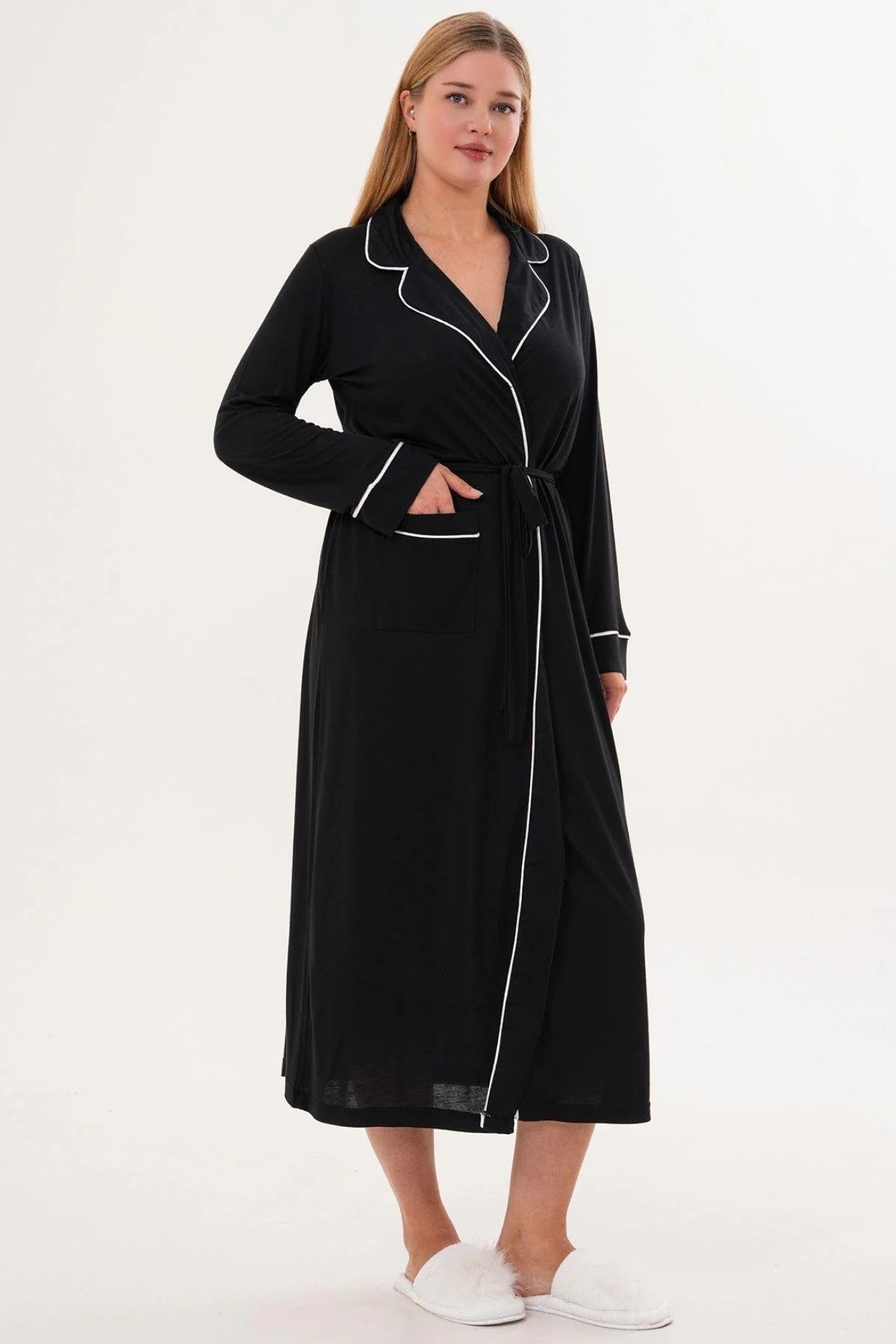 Bias Maternity Robe Black - 6309