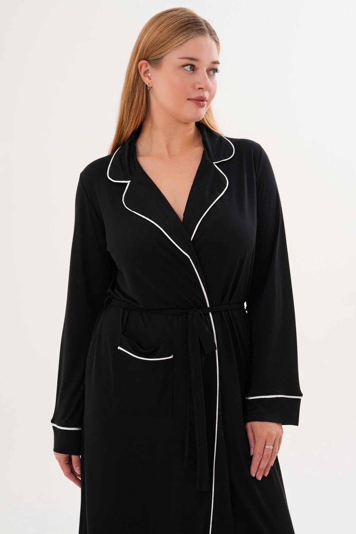Bias Maternity Robe Black - 6309