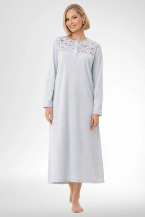 Patterned Plus Size 4-Piece Maternity-Nursing Set Blue - 6320