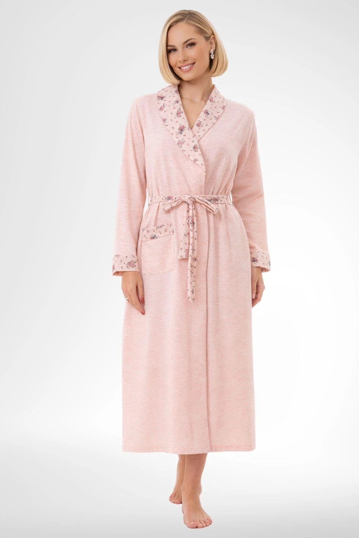 Patterned Plus Size 4-Piece Maternity-Nursing Set Powder - 6320