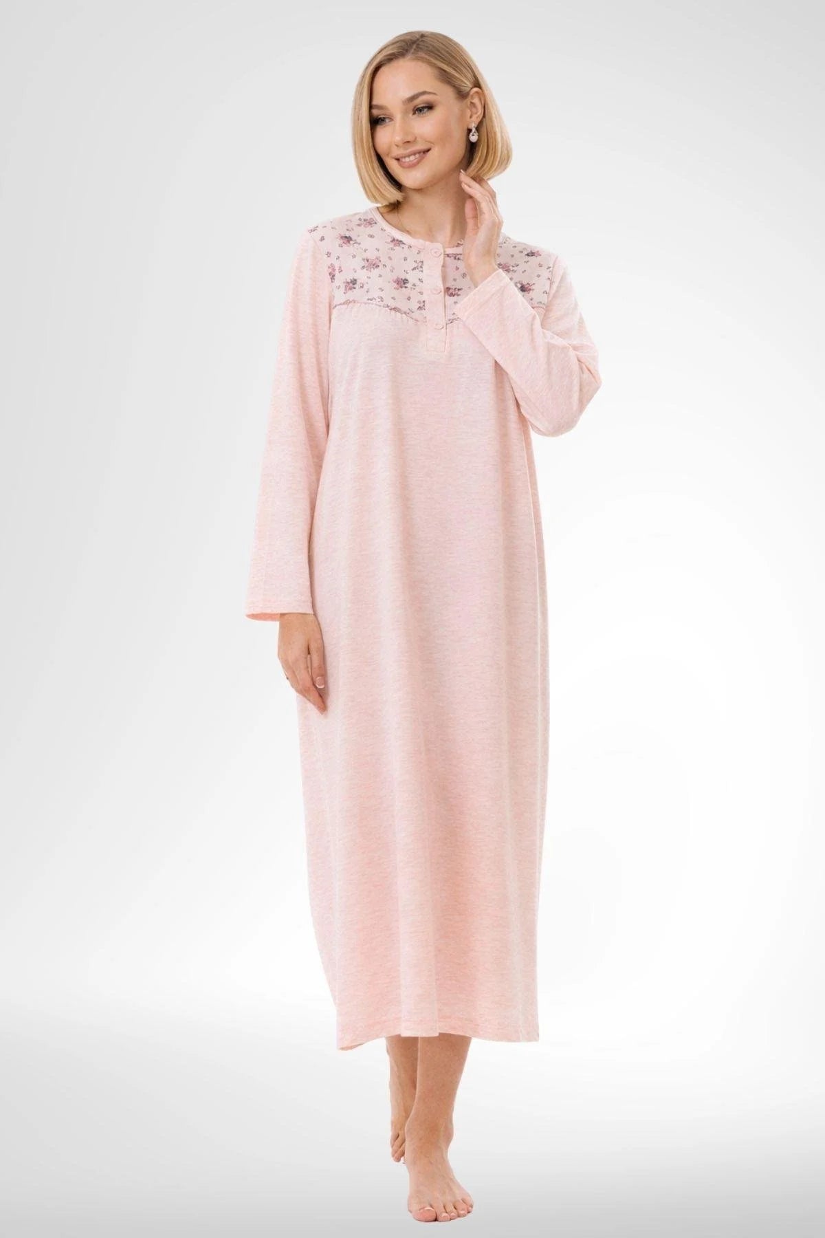 Patterned Plus Size 4-Piece Maternity-Nursing Set Powder - 6320