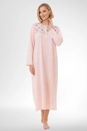 Patterned Plus Size 4-Piece Maternity-Nursing Set Powder - 6320