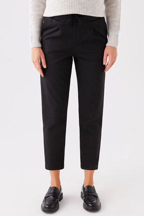 Elastic Waist Relaxed Fit Maternity Trousers Black - 8078