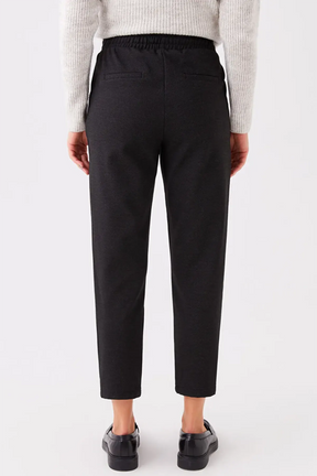 Elastic Waist Relaxed Fit Maternity Trousers Black - 8078