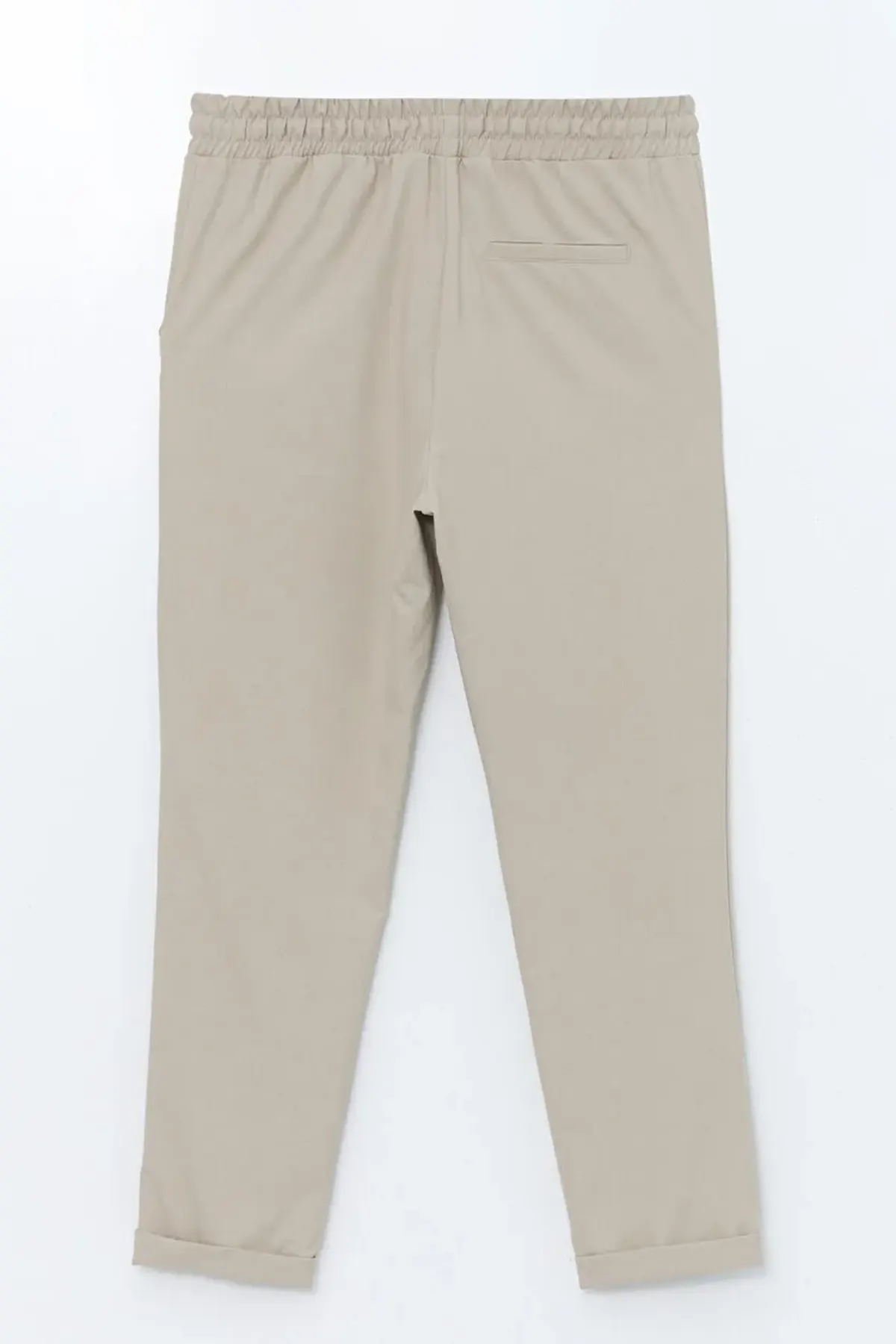 Elastic Waist Maternity Trousers Beige - 8305