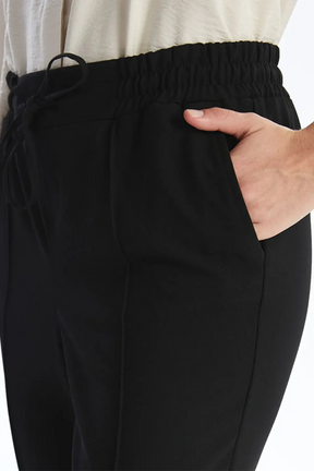 Elastic Waist Maternity Trousers Black - 8305