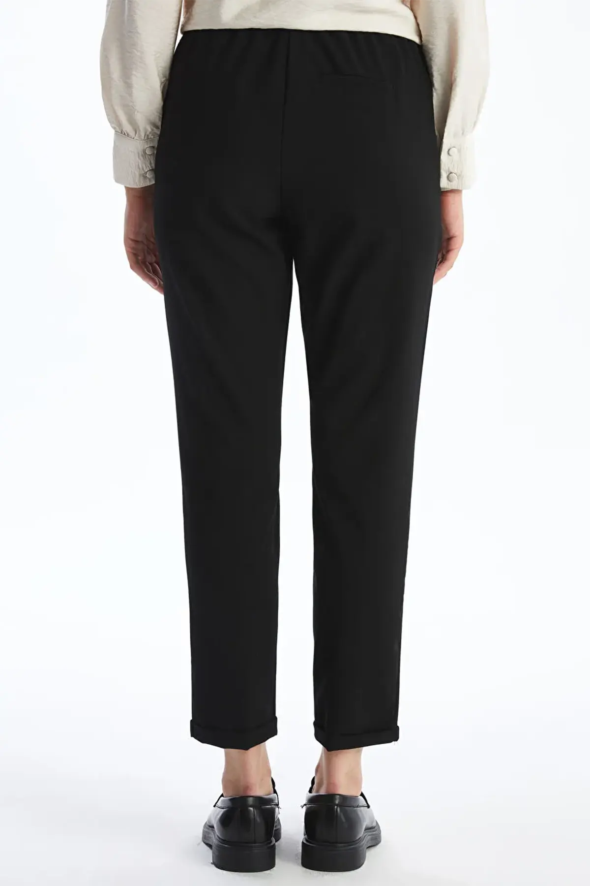 Elastic Waist Maternity Trousers Black - 8305