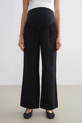Belly Panel Maternity Trousers Black - 8314