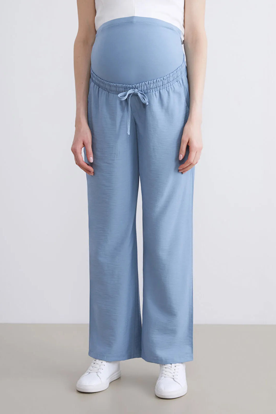 Belly Panel Maternity Trousers Blue - 8314