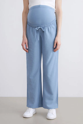 Belly Panel Maternity Trousers Blue - 8314