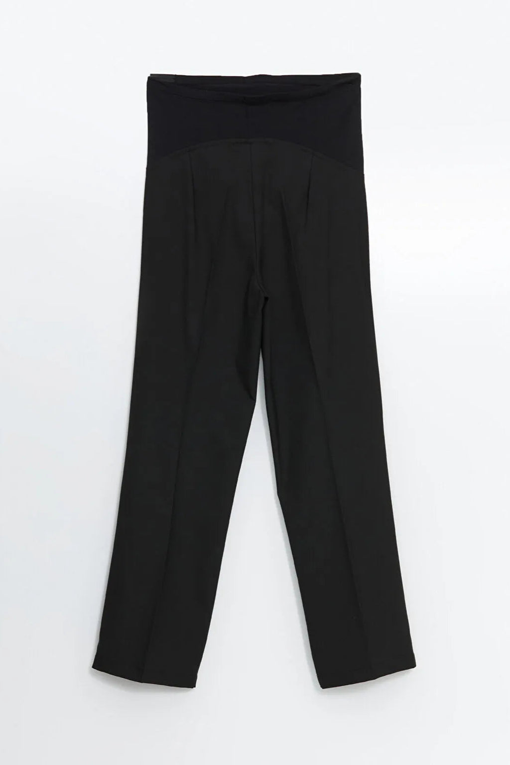 Wide Leg Belly Panel Maternity Trousers Black - 8343