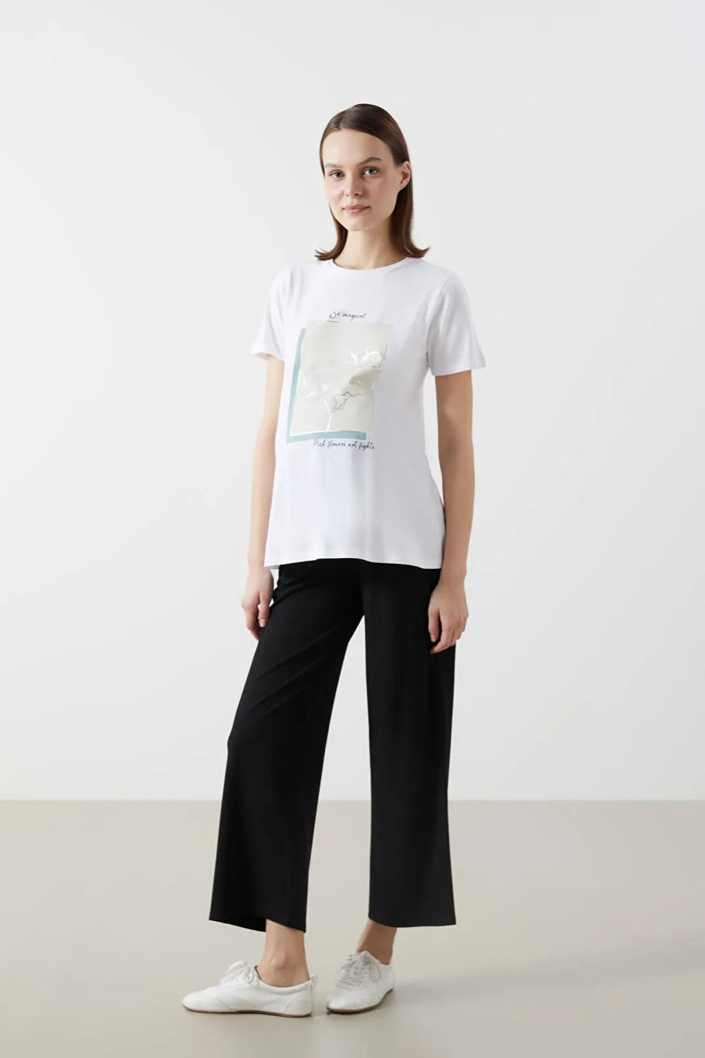 Textured Belly Panel Maternity Trousers Black - 8393