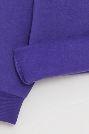 Crew Neck Printed Long Sleeve Maternity Sweatshirt Purple - 8400