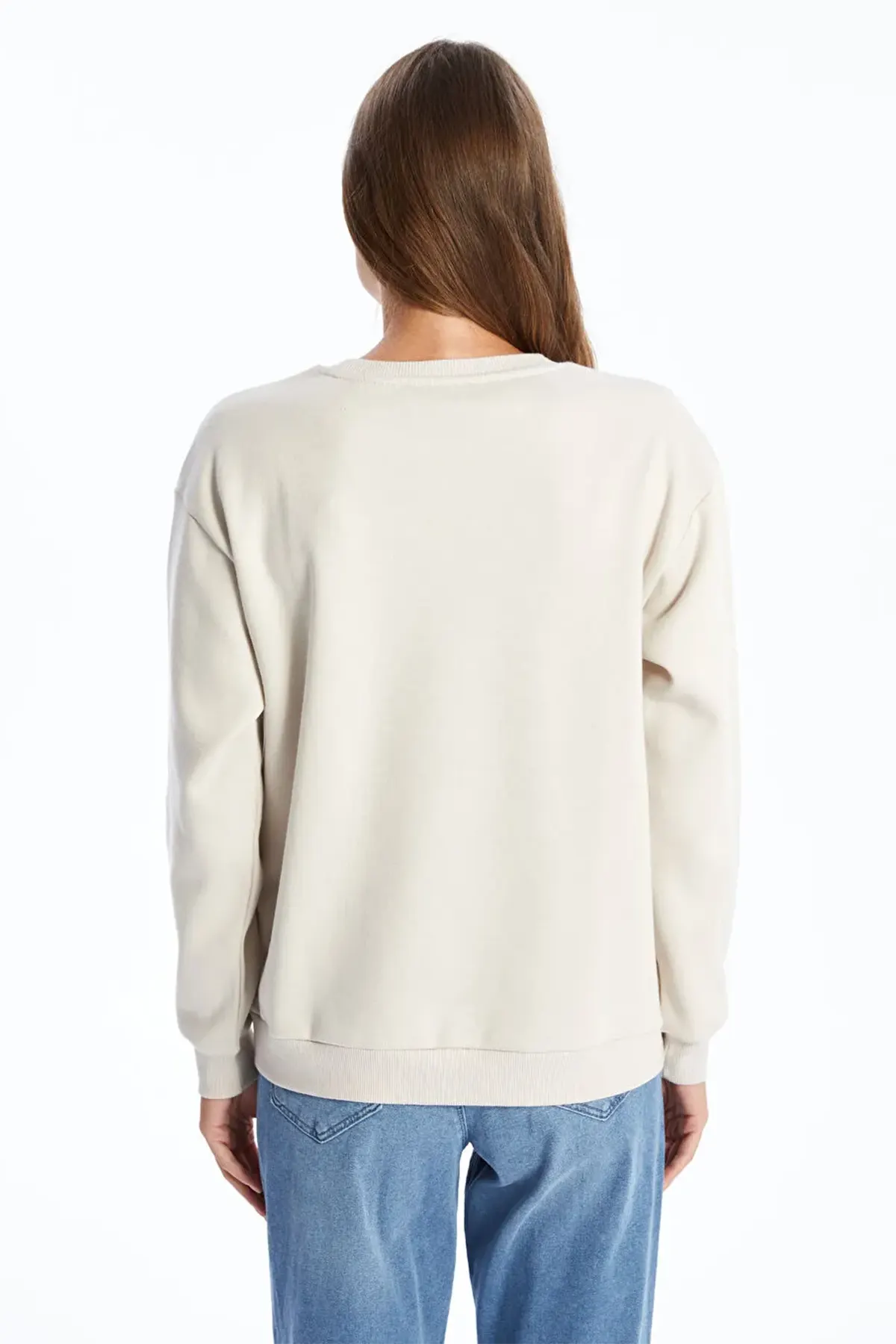 Crew Neck Tom&Jerry® Printed Maternity Thick Sweatshirt Grey - 8425