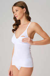 Modal Cotton Nursing Tank Top White - 8527