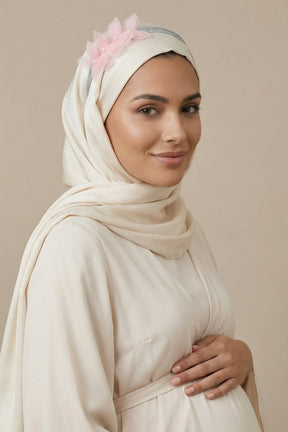 Butterfly Themed Postpartum And Bride Crown & Slippers Set Pink - 919502S