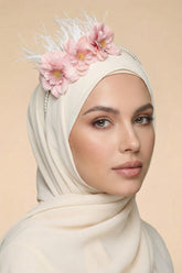 Water Lily Flowered Postpartum And Bridal Crown Pink - 9104S