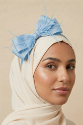 Feathered Bow Themed Postpartum And Bridal Crown Blue - 9110S