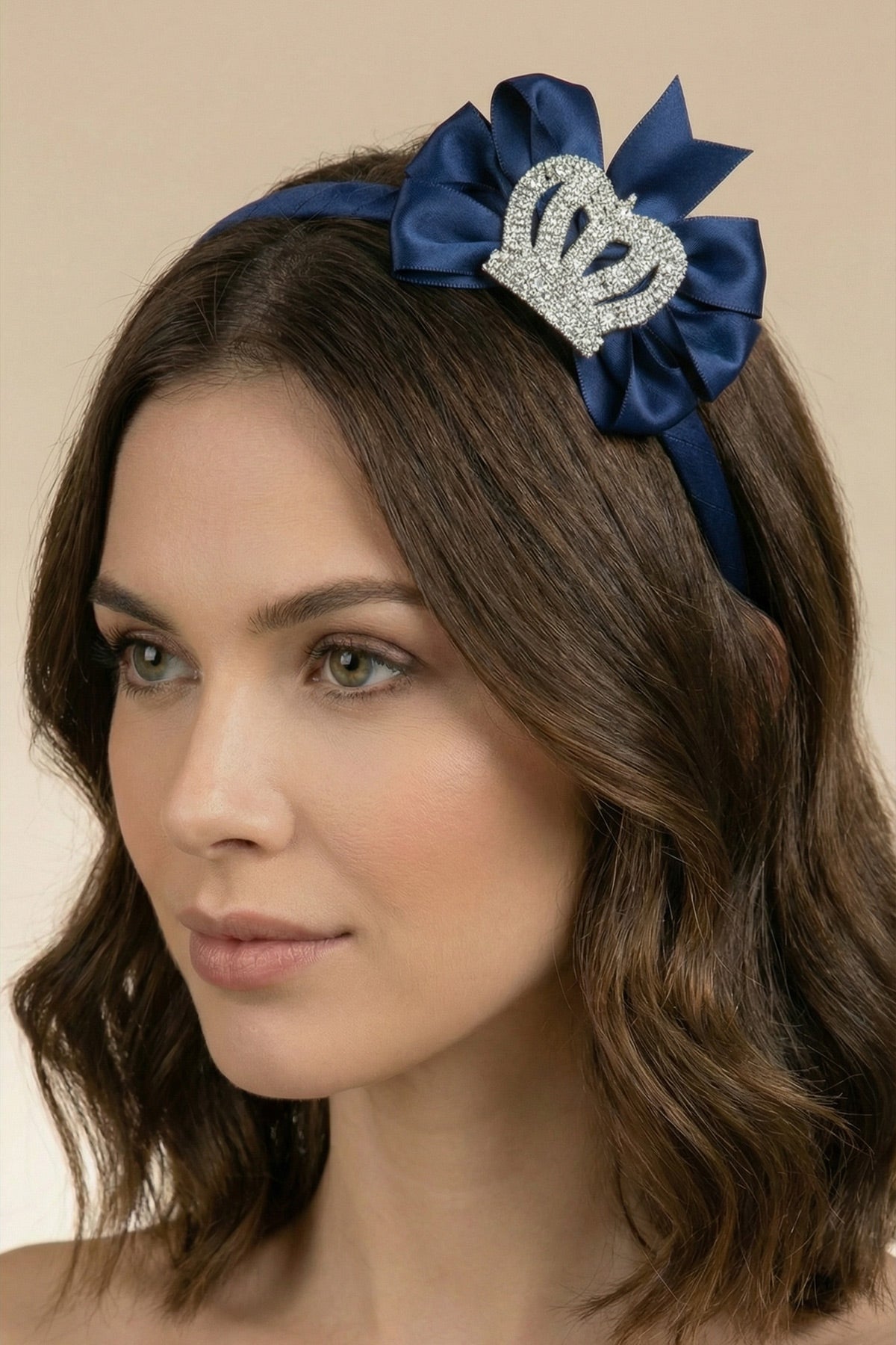 Princess Crown Themed Postpartum And Bridal Crown Navy Blue - 9114