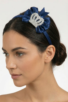 Princess Crown Themed Postpartum And Bride Crown & Slippers Set Navy Blue - 919514