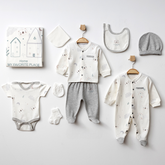 Home Themed Hospital Outfit 10-Piece Set Newborn Baby Ecru (0-6 Months) - A020.10313