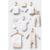 Balloon Bunny Themed Hospital Outfit 10-Piece Set Newborn Baby Ecru (0-6 Months) - B047.10110.15