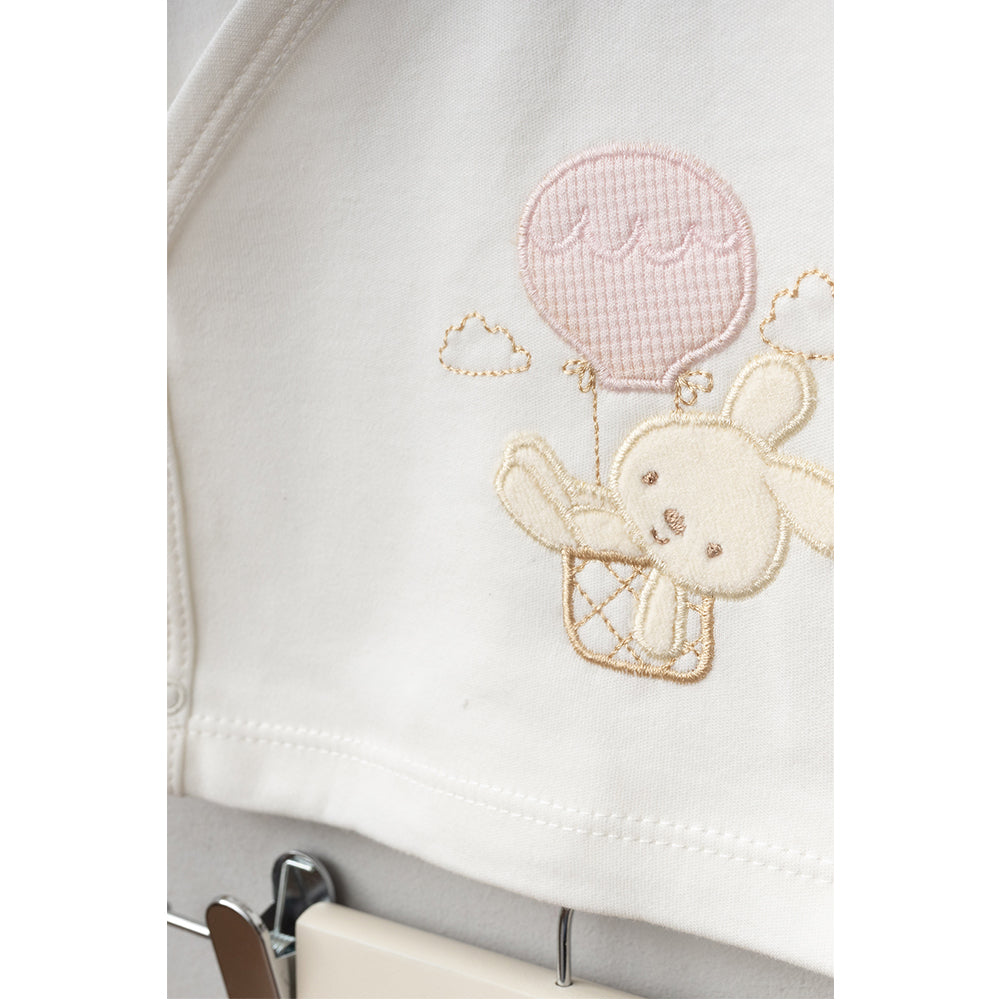 Balloon Bunny Themed Hospital Outfit 10-Piece Set Newborn Baby Girl Powder (0-6 Months) - B047.10110.17