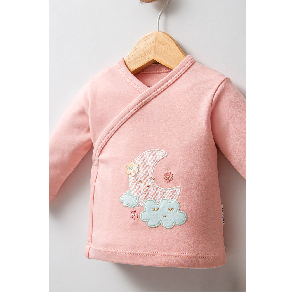 Cloudy Moon Themed Hospital Outfit 10-Piece Set Newborn Baby Girl Pink (0-6 Months) - B047.10123.02