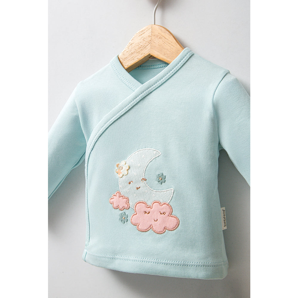 Cloudy Moon Themed Hospital Outfit 10-Piece Set Newborn Baby Girl Mint (0-6 Months) - B047.10123.08