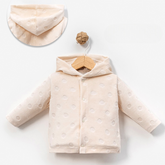 3-Pack Jacquard Velvet Hooded Baby Vests Beige (3-6)(6-9)(9-12) Months - B047.60054.20