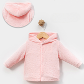 3-Pack Leaf Jacquard Velvet Hooded Baby Girl Vests Salmon (3-6)(6-9)(9-12) Months - B047.60055.05