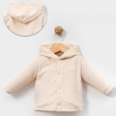 3-Pack Leaf Jacquard Velvet Hooded Baby Vests Beige (3-6)(6-9)(9-12) Months - B047.60055.20