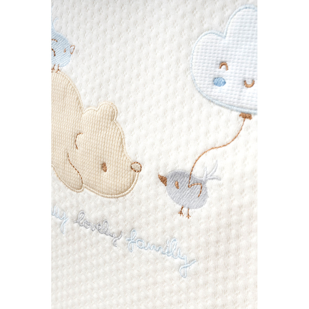 Bear and Chick Themed Quilted Baby Blanket Blue - B047.95099.01