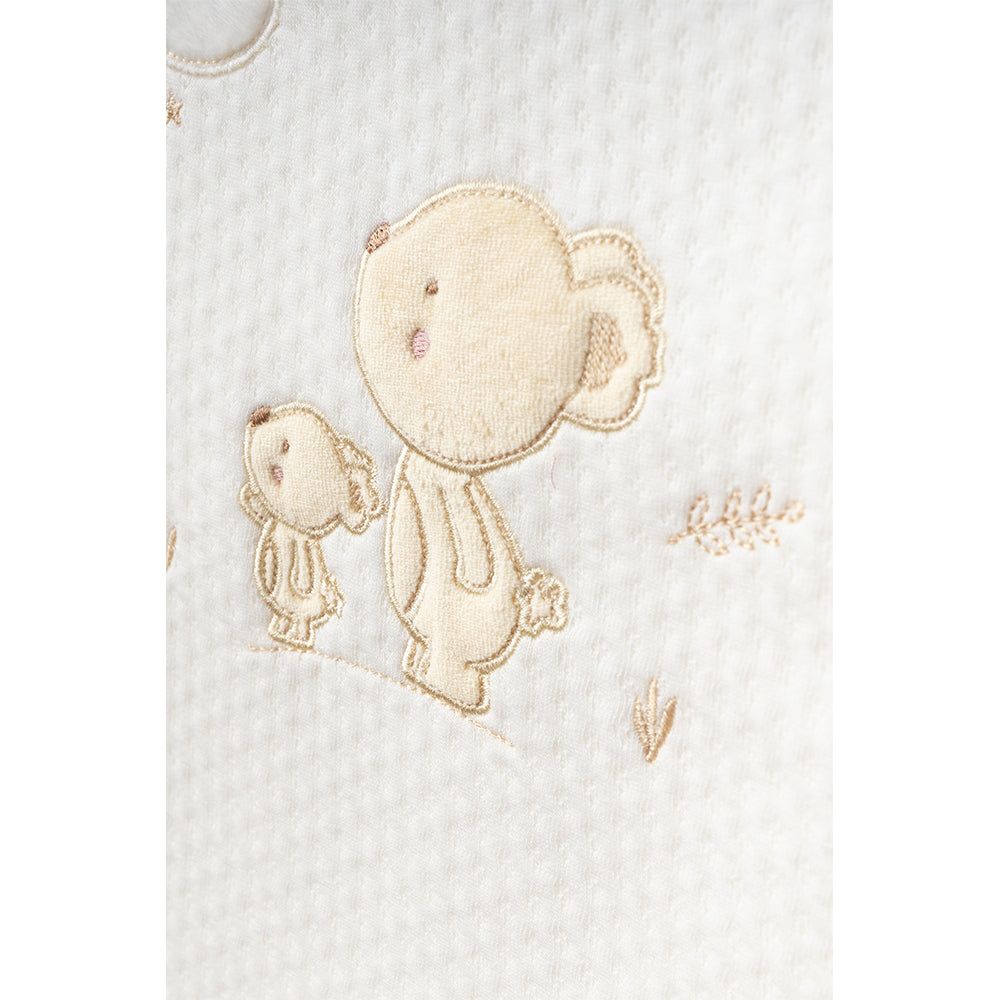 Moon Bear Themed Quilted Baby Blanket Ecru - B047.95103.03