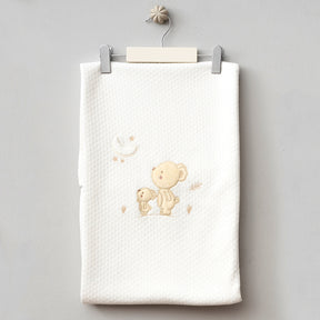 Moon Bear Themed Quilted Baby Blanket Ecru - B047.95103.03