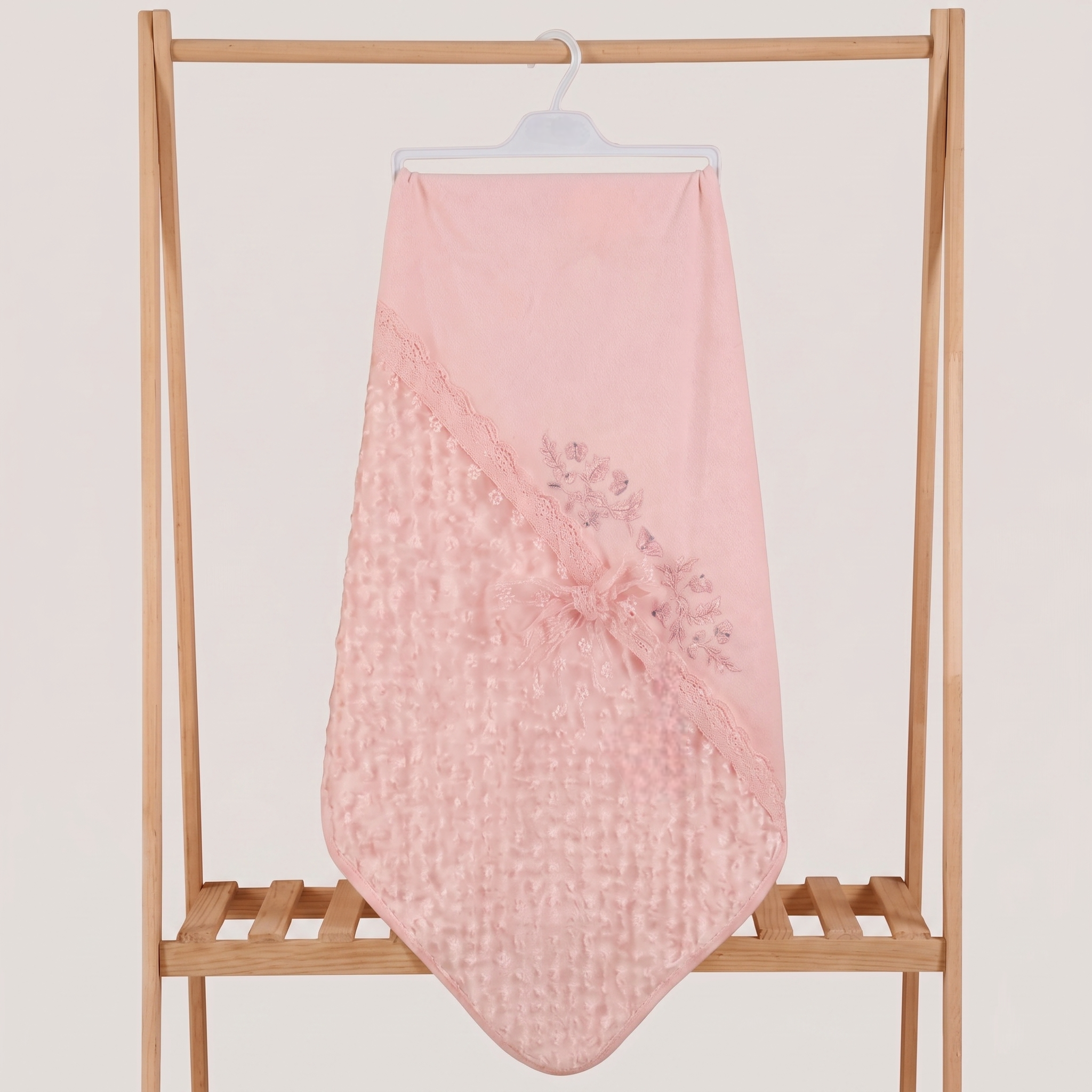 Butterfly Themed Minky Dot & Jersey Baby Girl Blanket Pink - BB204.2060.2