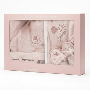 Floral Embroidery Cotton 3-Piece Baby Bathrobe Set (0-24 Months) - BB204.3994.10