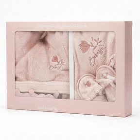 Floral Embroidery Cotton 3-Piece Baby Bathrobe Set (0-24 Months) - BB204.3994.10