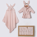Princess Embroidery Cotton 3-Piece Baby Bathrobe Set Salmon (0-24 Months) - BB204.4242.8