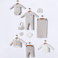 King Themed Cotton Hospital Outfit 10-Piece Set Newborn Baby Boy Grey (0-3 Months) - BB204.4264.5
