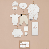 Curly Lamb Themed Hospital Outfit 10-Piece Set Newborn Baby Ecru (0-6 Months) - BS049.11106.03.495