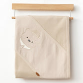 Bear Hug Themed Cotton Baby Boy Blanket Coffee - CC201.5062 - Waffle - Jersey Double-Sided & All-Season