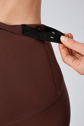 Adjustable Waist Maternity Leggings Coffee - LT9002