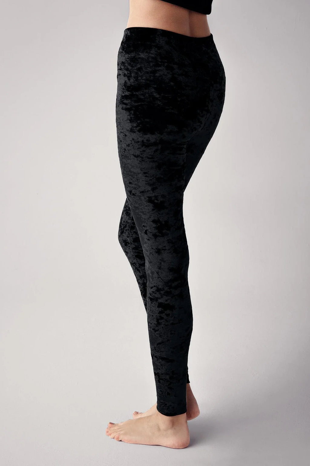 Velvet Shaping Maternity Leggings Black - LT9005