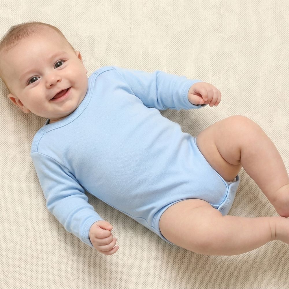 Long Sleeve Kids Bodysuit Blue (1-3 Years) - S001.0001
