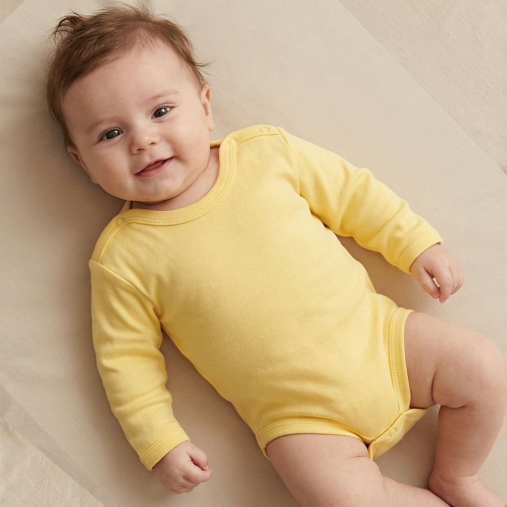 Long Sleeve Kids Bodysuit Yellow (1-3 Years) - S001.0001